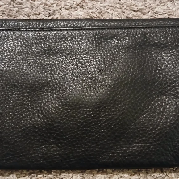 🖤 Ted Baker Black Pebbled Leather Clutch / Wallet | Floral Lining - Picture 8 of 8